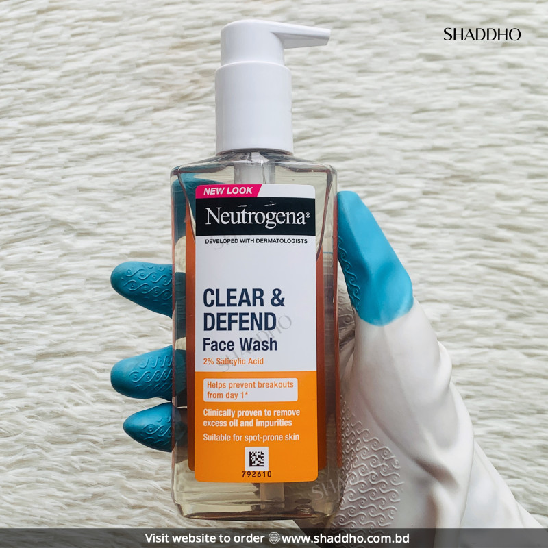 Neutrogena Clear & Defend 2% Salicylic Acid Face Wash (200ml)