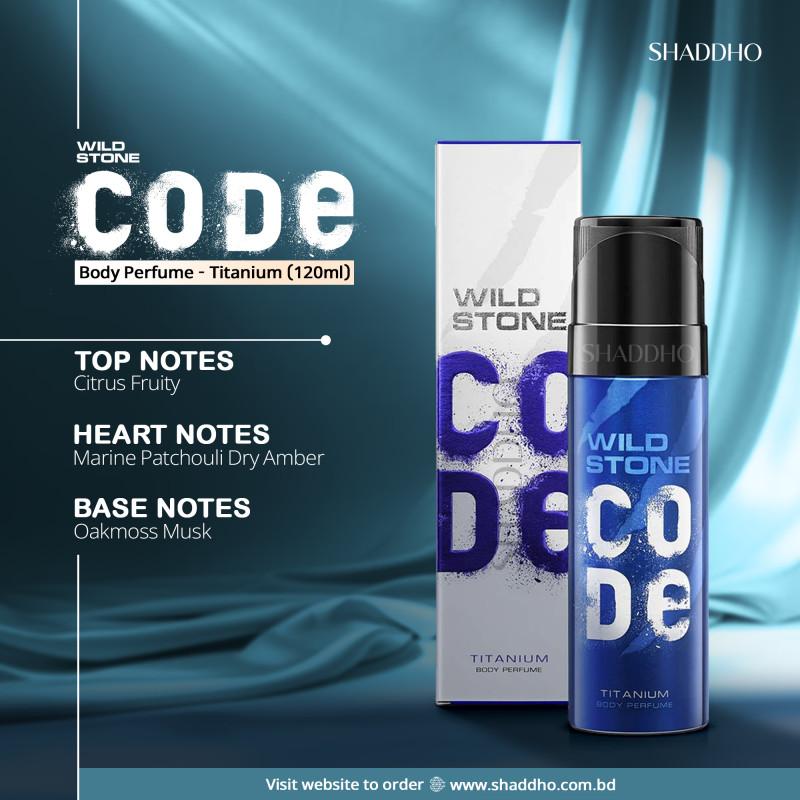 Wild Stone CODE Body Perfume - Titanium (120ml)
